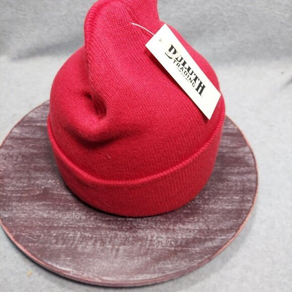 Duluth Trading Red Knit Beanie Warm Winter Hat For Adults - Picture 7 of 7